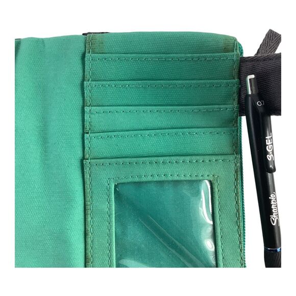 Walt DisneyWorld Disneyland Tinkerbell Wallet Multi Colored Plaid 4” X 6” GUC - Picture 7 of 16